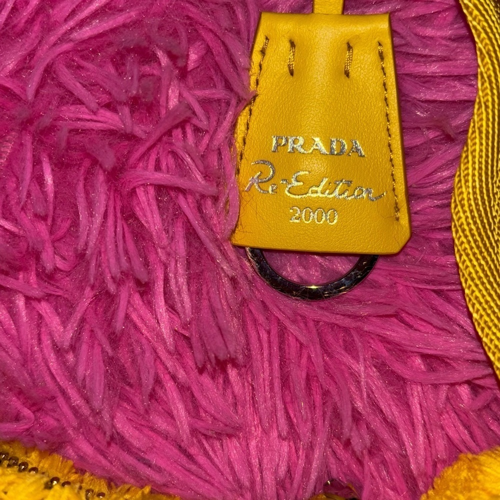 Prada Re-Edition 2000 Yellow Terry Cloth Bag - Picture 3 of 4